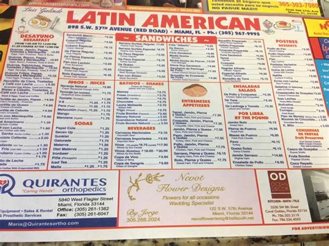 latina cafe|Menu